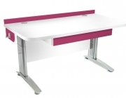 Stôl rastúci rovný │ biela štandard / ružová ...