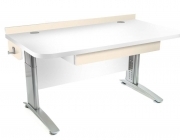 Stôl rastúci rovný │ biela štandard / béžová ...