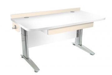 Stôl rastúci rovný │ biela štandard / béžová (crema)