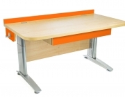 Stôl rastúci rovný │ javor prírodný / oranžová