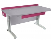 Stôl rastúci rovný │ šedá perlička / ružová ...
